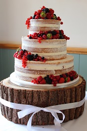 naked wedding cake fresh fruit
